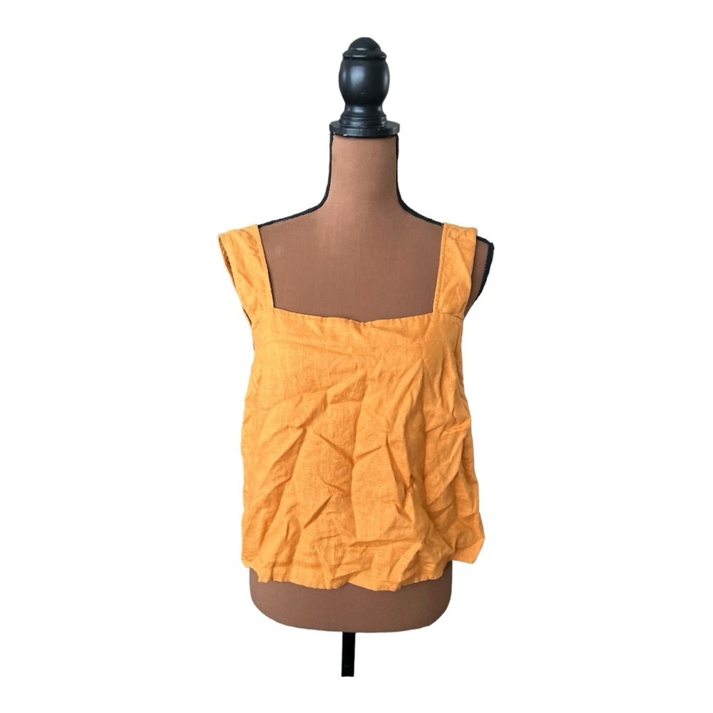 NWT 100% Linen Cross-Back Sleeveless Top #B102